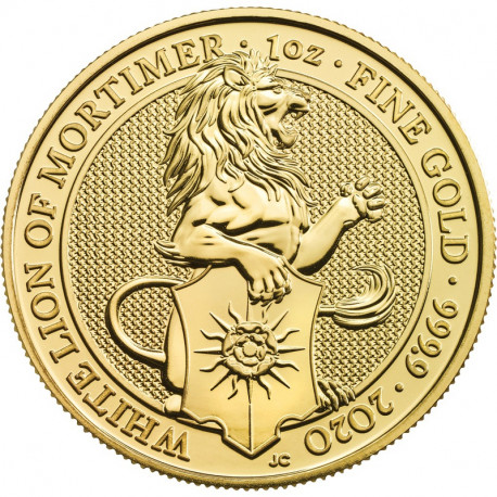 2020 British 1 oz Gold Queen’s Beasts – White Lion of Mortimer - peninsulahcap
