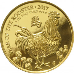 2017 Royal Mint 1oz Year of the Rooster Gold Coin - peninsulahcap