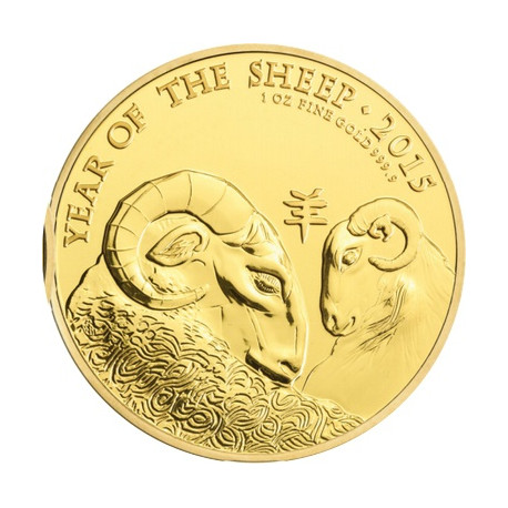 2015 1oz Gold Lunar Britannia (Year of the Sheep) - peninsulahcap