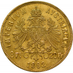 Austrian 8 Florin 20 Franc Gold Coin - peninsulahcap
