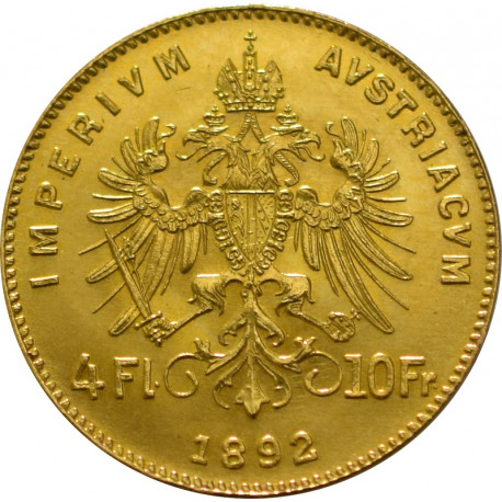 4 Florin 10 Francs Gold Coin Austria - peninsulahcap