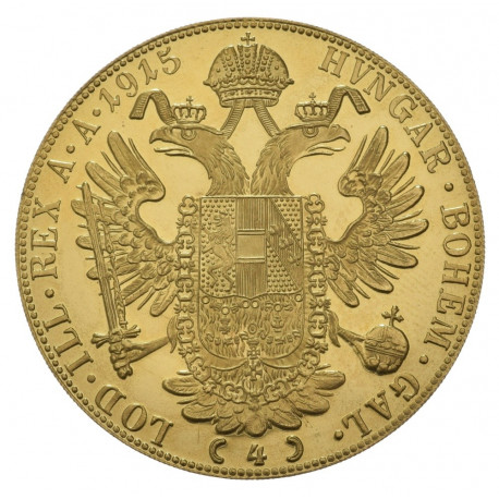 Gold Austrian 4 Ducat 1915 - 697,50 € - Buy Gold Bullion - peninsulahcap