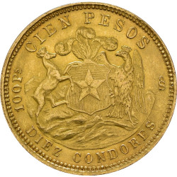 Chilean 100 Pesos Gold Coin - 1,043 $ - Buy Gold Bullion - peninsulahcap