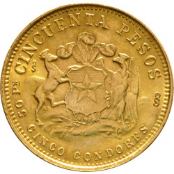 Chilean 50 Pesos Gold Coin 1926-1973 - 787 - peninsulahcap