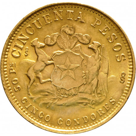 Chilean 50 Pesos Gold Coin 1926-1973 - 787 - peninsulahcap