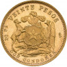 Chilean 20 (Veinte) Pesos Gold Coin - peninsulahcap