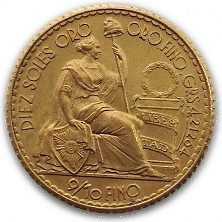 Peru 10 (Diez) Soles Gold Coin - peninsulahcap