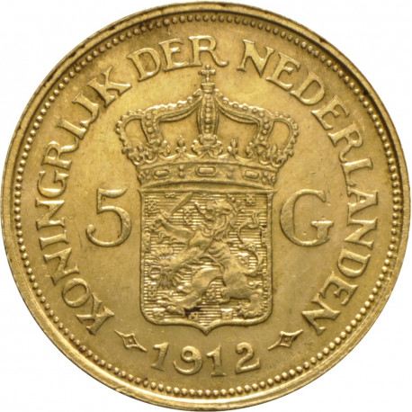 Netherlands 5 Guilder Gold Coin - peninsulahcap