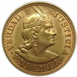 Peru One Libra Gold Coin - peninsulahcap