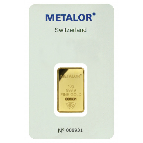 Buy 10 g Metalor Gold Bars Online - peninsulahcap