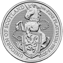 The Queen's Beasts 2019 Unicorn 1 oz Platinum Coin - peninsulahcap