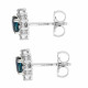 18ct White Gold 1.28ct Sapphire & Diamond Earrings - peninsulahcap