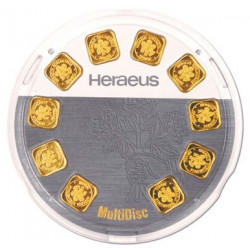 Heraeus MultiDisc 10 x 1 Gram Gold Bar - peninsulahcap