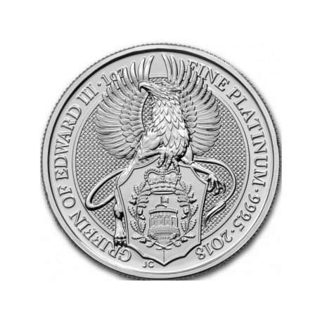 1 oz Queen's Beasts Griffin | Platinum - peninsulahcap