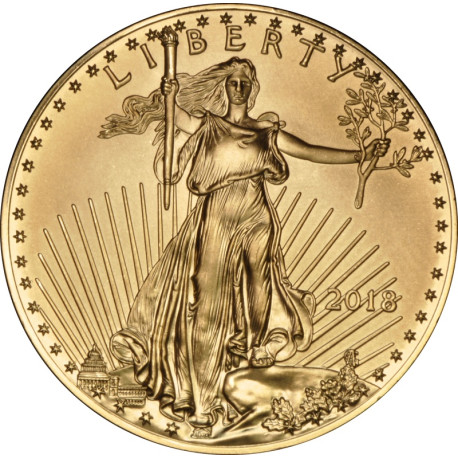 2018 Moneta d'oro Aquila americana da 1 oz