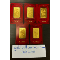 2025 1 oz PAMP Suisse Lunar White Snake Gold Bar | 1 oz PAMP Suisse Lunar White Snake Gold Bar