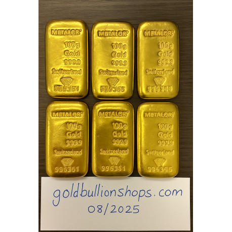 Buy 100g Gold Bar - Cast Certified‎ - peninsulahcap