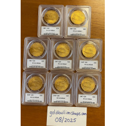 1907 $20 Gold Saint Gaudens Double Eagle Coin PCGS MS 64