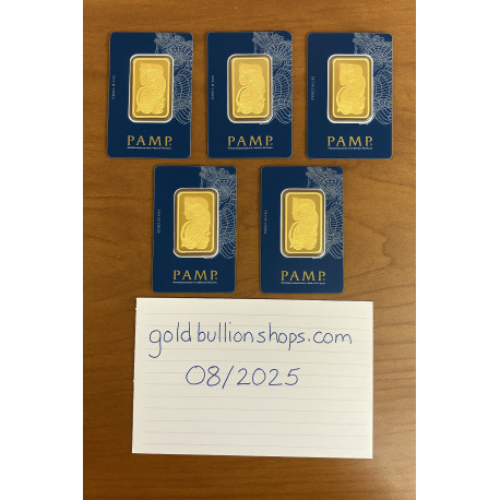 Coffret de 25 - Lingot d'or de 1 oz PAMP Suisse Lady Fortuna Veriscan Carbon Neutral | Lingot d'or de 1 oz PAMP Suisse